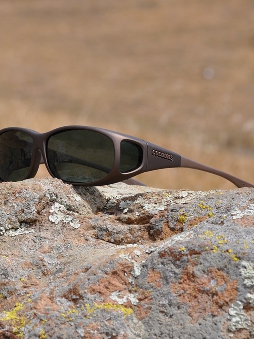 Men's Mini Slim Sand/Gray Polarized Fitover sunglasses